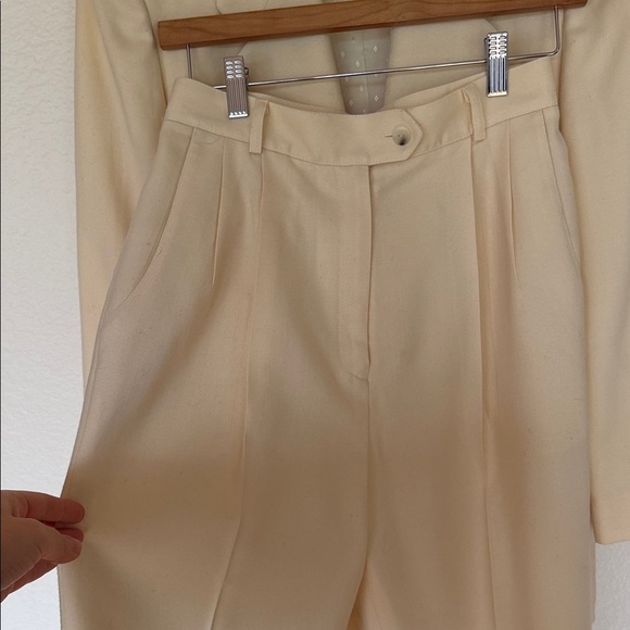 Talbots wool pant set blazer and trousers Cream Women's Jumpsuit - Picture 7 of 13